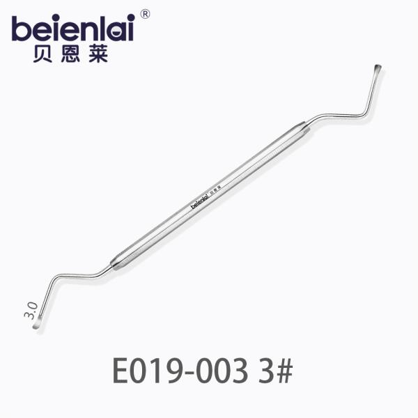 Benlai Dental Curette E019-003 BJS 3#, Double End, 6.5 Octagonal Handle
